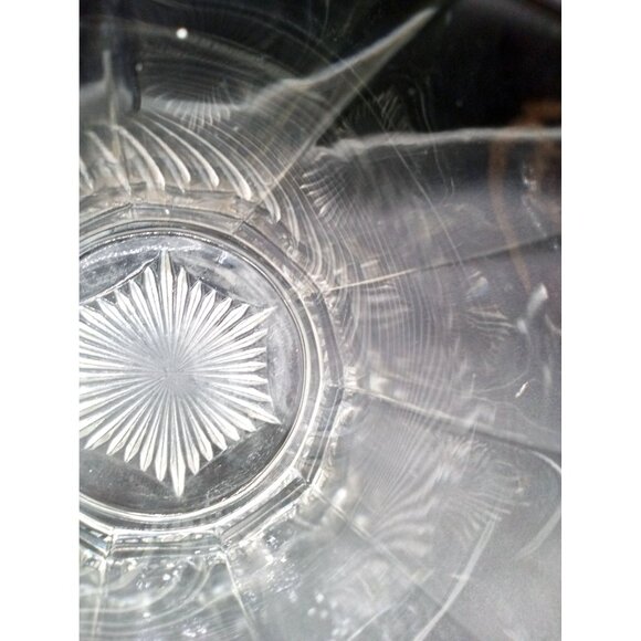 Clear Glass Pitcher Vintage Squat Indiana Glass 32 Oz Apothecary Handle Scratch - Picture 11 of 16